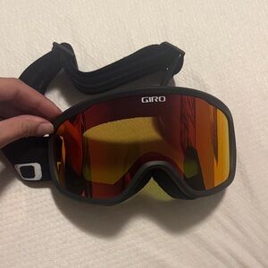 Giro Black Goggles with Red-Orange Lens